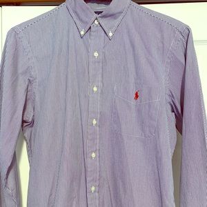 Ralph Lauren blue & white striped dress shirt